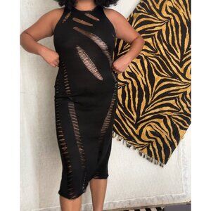 Black Cutout Bodycon Dress